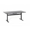 Íróasztal - fekete - irodai asztal - 180x90 cm - munkaasztal - állítható magasság - LIFT