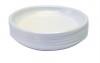 Műanyag tányér, lapos, mikrózható, 21 cm átmérő, fehér