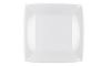 Műanyag fehér szögletes lapos tányér 230 mm