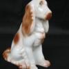 Hollóházi porcelán spániel kutya 14 cm-es szép állapotban