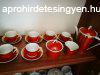 15 darabos retro Hollóházi porcelán kávéskészlet
